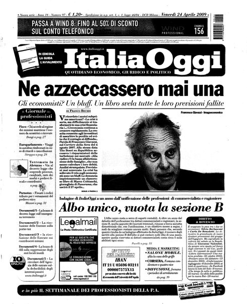 Italia oggi : quotidiano di economia finanza e politica